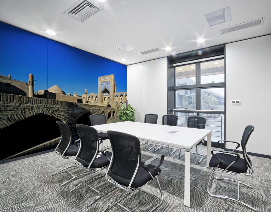 Exploring the ancient architecture in Khiva Uzbekistan Wall Printing