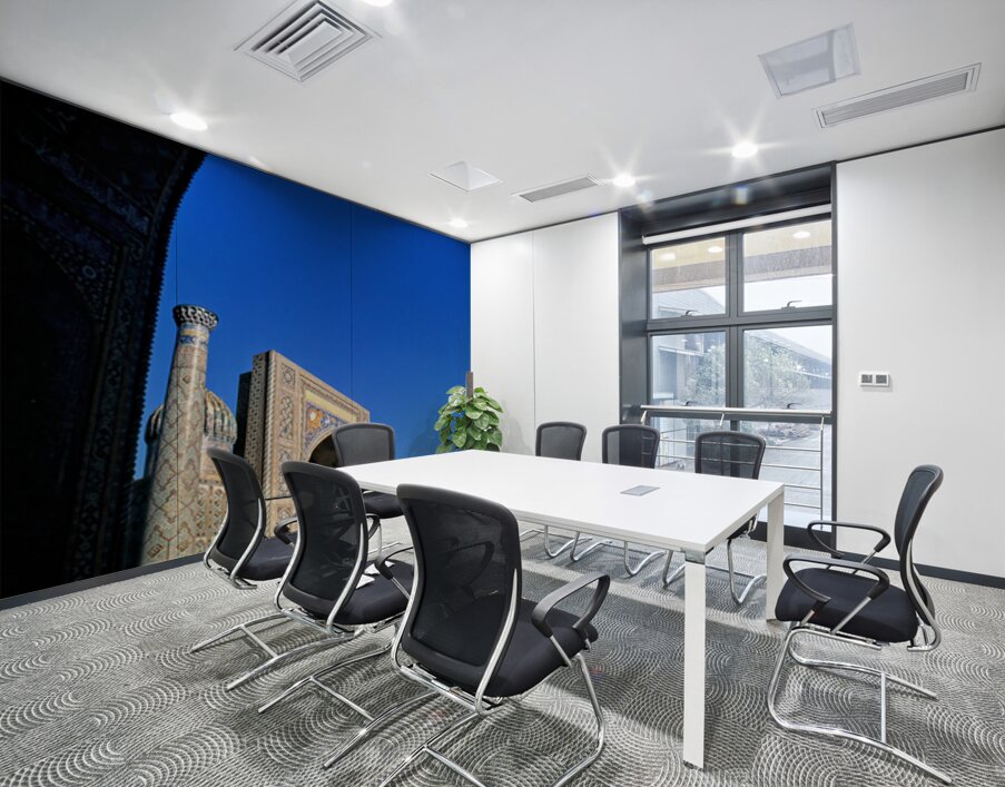 Exploring Khiva in Uzbekistan at a historic site Wall Printing