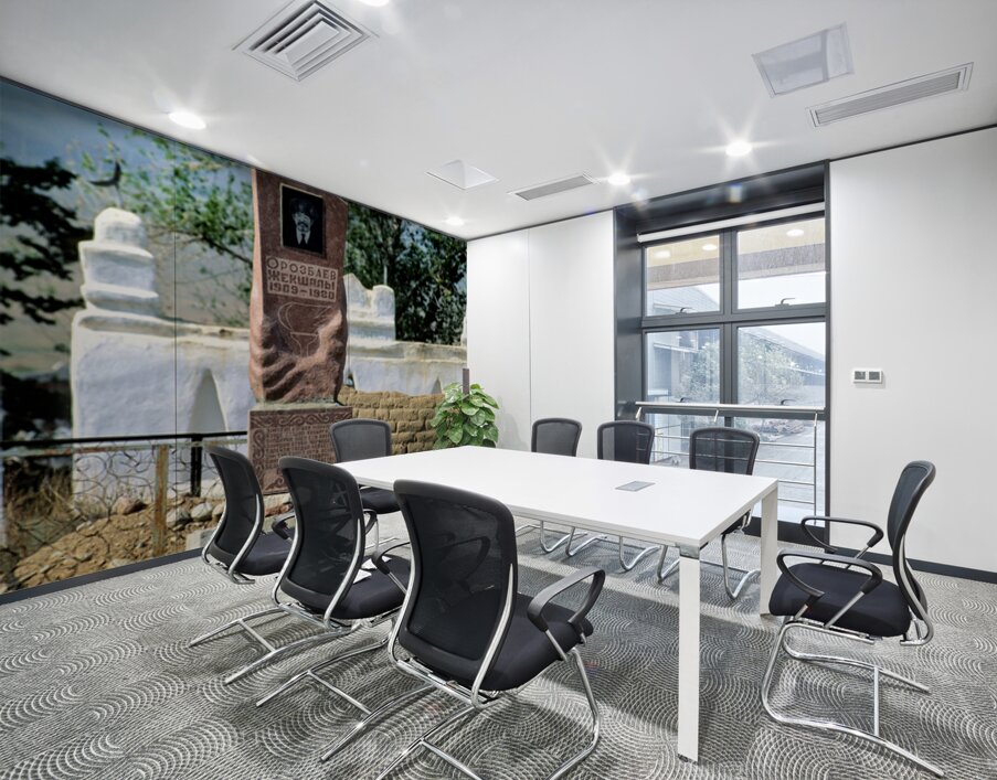 Cemetery in Samarkand shows a tombstone of a notable figure Wall Printing