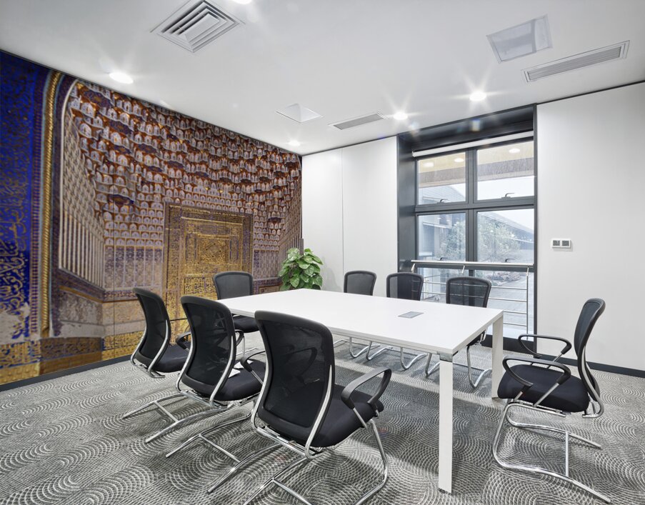 Details of a historic structure in Samarkand Uzbekistan Wall Printing