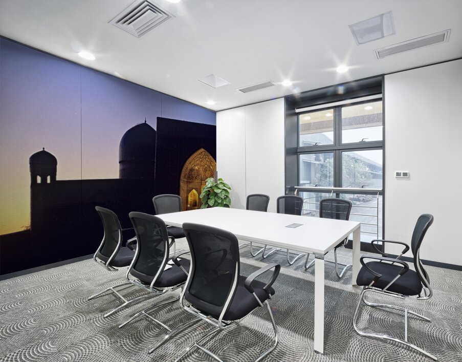 Sunset over registan in samarkand uzbekistan Wall Printing