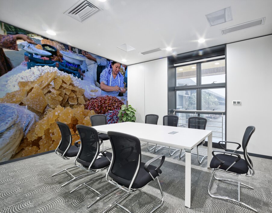 Cooks prepare sweets at a market in Samarkand Uzbekistan Wall Printing