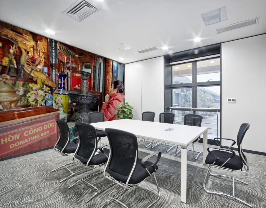 Praying at a temple in Ho Chi Minh City Vietnam Wall Printing