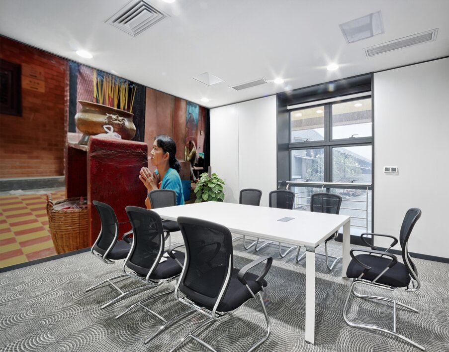 Woman prays at a temple in Ho Chi Minh City Vietnam Wall Printing