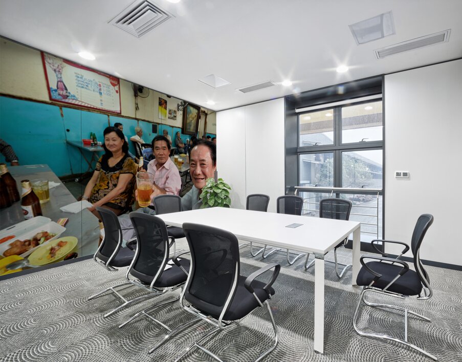 People enjoying time together in a cafe in Ho Chi Minh City Wall Printing
