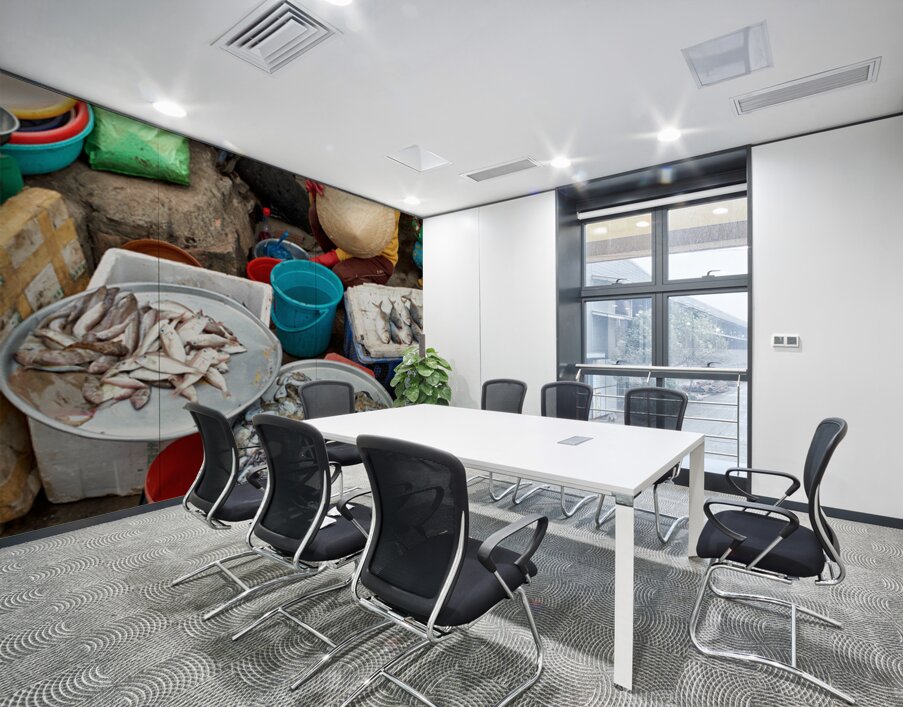 Local fish market in Phu Quoc Vietnam during daytime hours Wall Printing