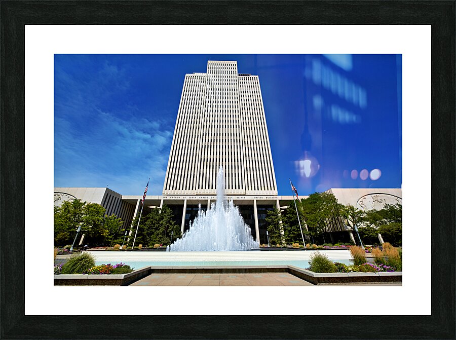 The hedaquarter of the Mormon Church of Jesus Christ the latter day. Salt Lake City Utah USA Picture Frame print