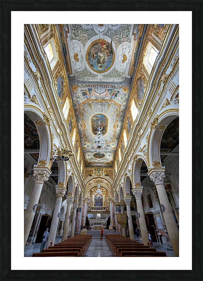 Matera Basilicata Italy. Basilica Pontificia Cattedrale di Maria Santissima della Bruna e SantEustachio Picture Frame print