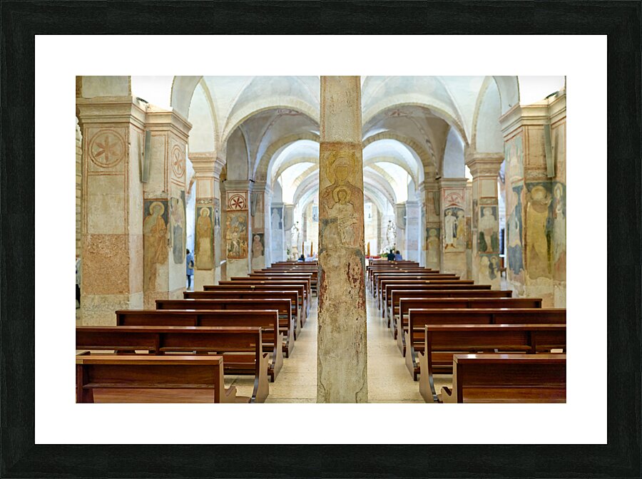 Verona Veneto Italy. San Fermo Maggiore Church. Frescoes in the crypt Picture Frame print