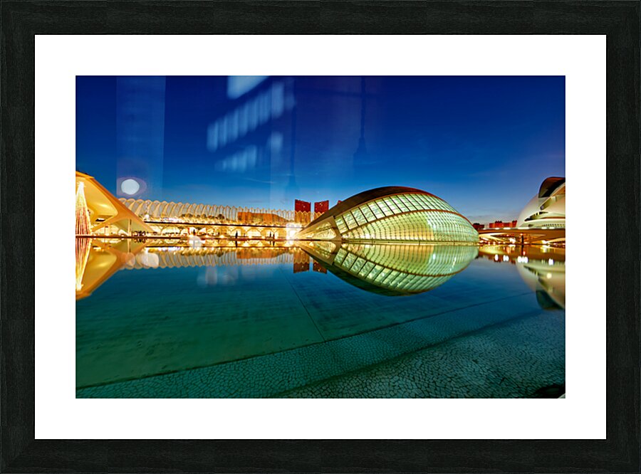 View of hemisferic at city of arts and sciences in valencia spai Picture Frame print