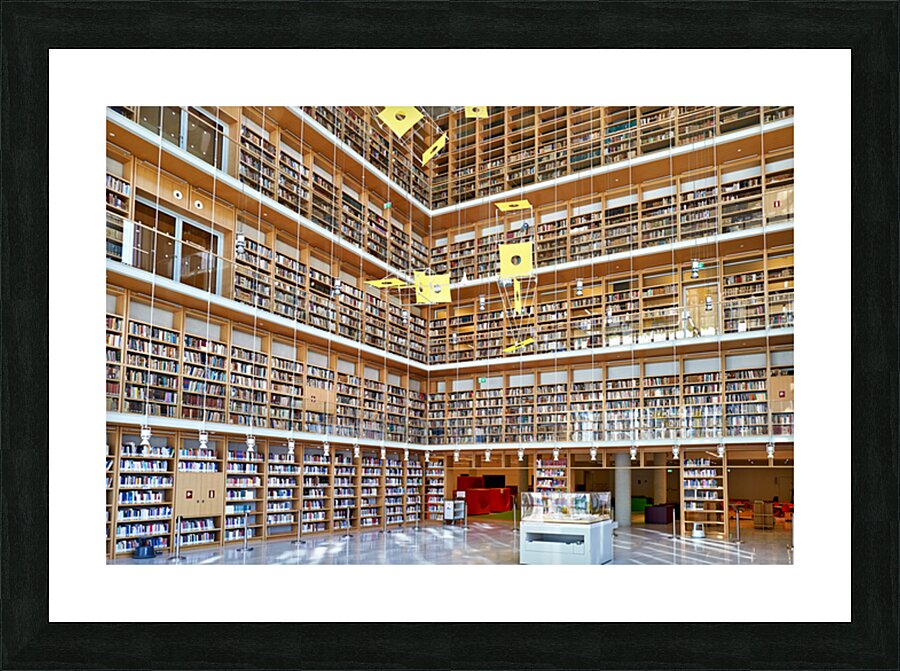 People explore the National Library in Athens Greece Picture Frame print