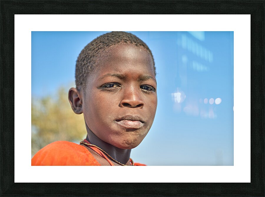 Children showing expressions in Palmwag Kunene Region Damaraland Picture Frame print