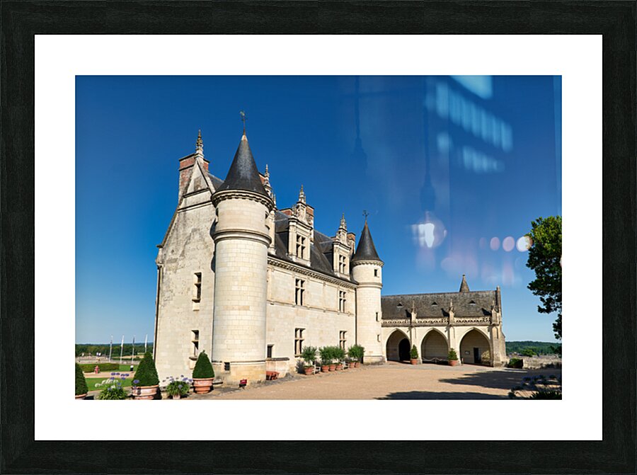 Chateau dAmboise rises in Frances Loire Valley on a clear day Picture Frame print