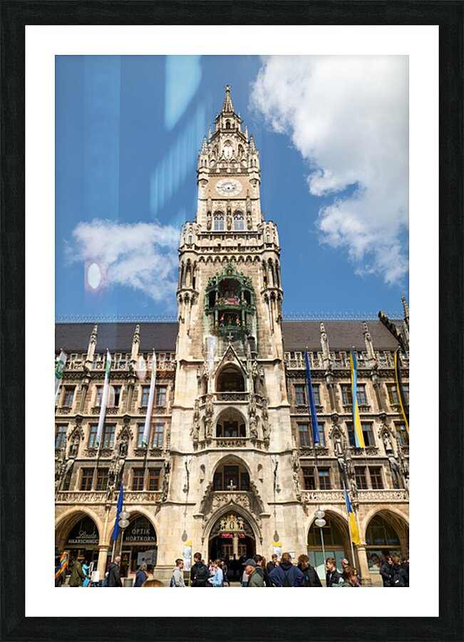 Rathaus in Munich a landmark of Marienplatz in Germany Picture Frame print