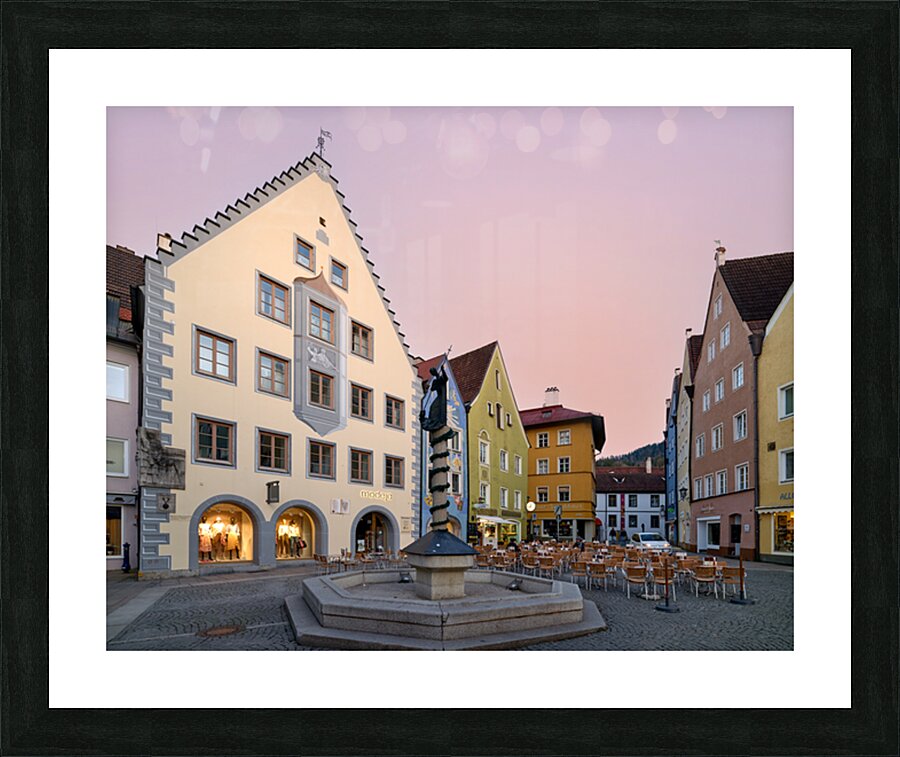Exploring historical buildings in Fussen along the Romantic Road Picture Frame print