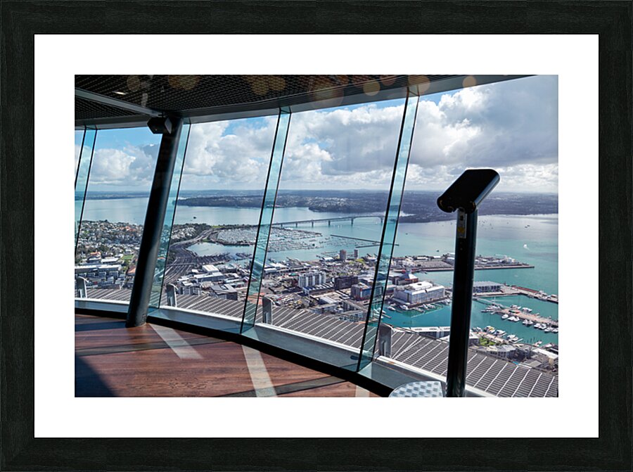View of Auckland city and financial district from the Sky Tower Picture Frame print