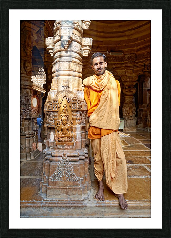 Visit to sri jaisalmir lodravpur parshavnath jain temple in raja Picture Frame print