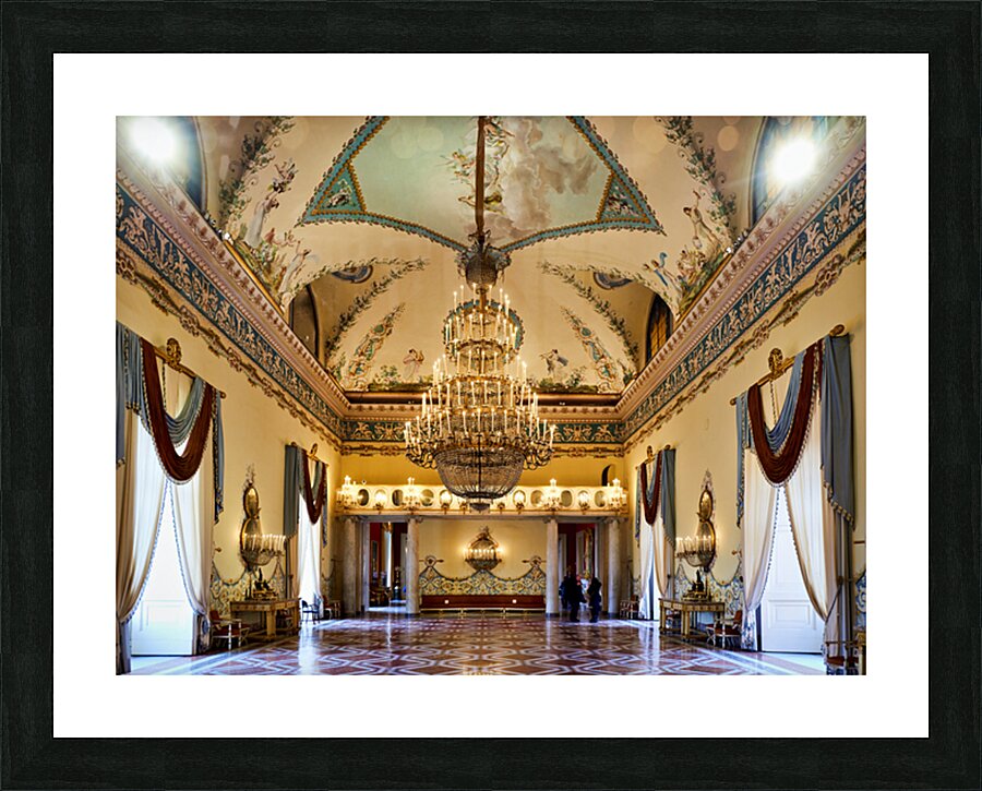 Visitors explore Museo di Capodimonte in Naples Campania Italy Picture Frame print