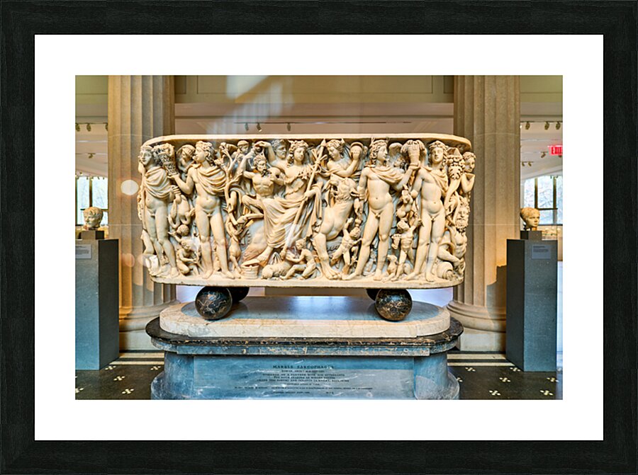 Roman marble sarcophagus at the Met New York Picture Frame print