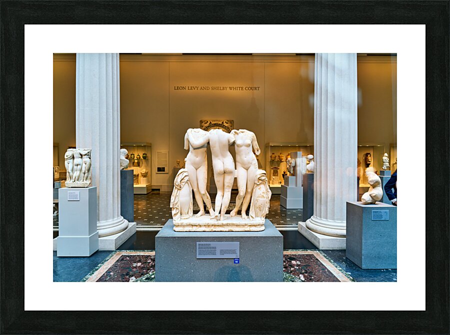 Marble statue of three Graces displayed in Metropolitan Museum o Picture Frame print