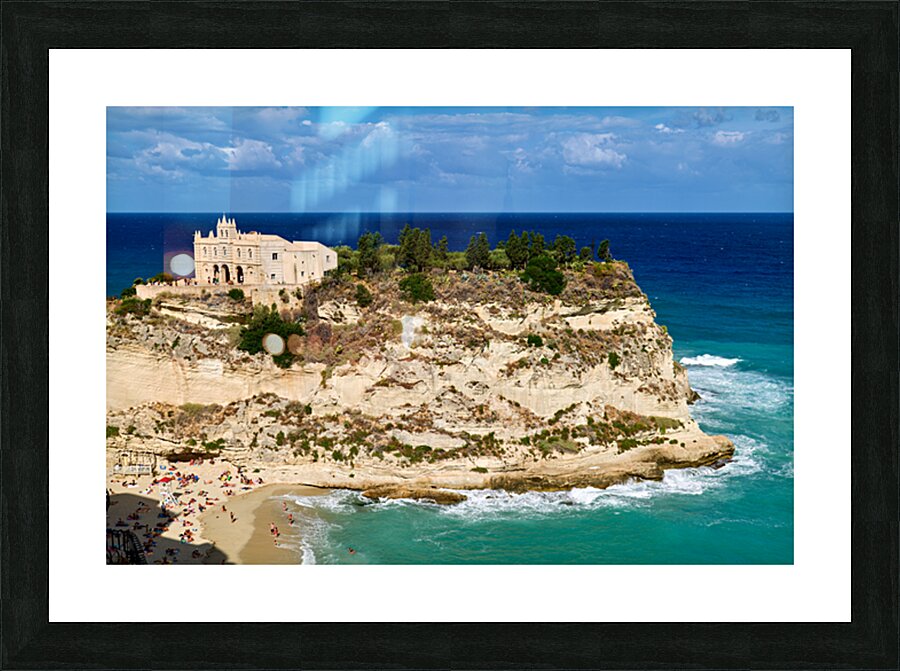 View of Santa Maria dellIsola Monastery in Tropea Calabria Ital Picture Frame print