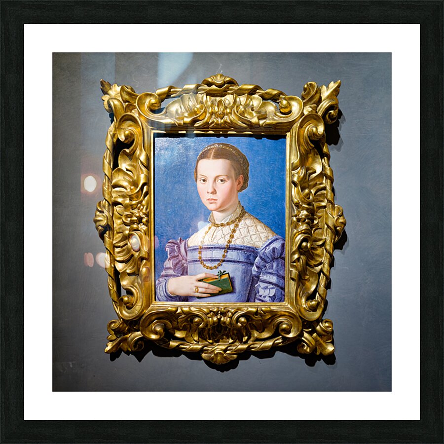 Portrait of a girl with a book in Uffizi Gallery Florence Picture Frame print