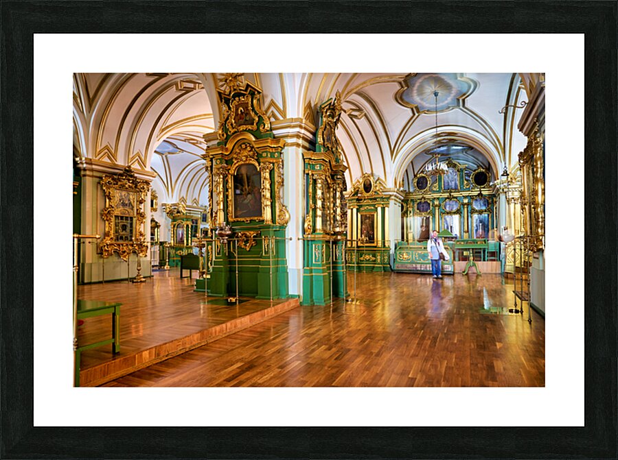 St. Nicholas Naval Cathedral interior in St. Petersburg Picture Frame print