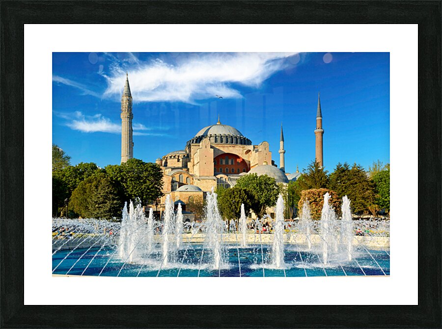 Hagia Sophia Grand Mosque stands tall in Istanbul Turkey Picture Frame print