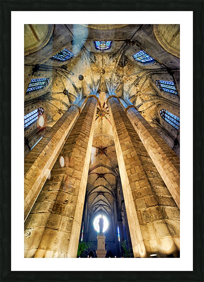 Visit to Santa Maria del Mar in Barcelona Spain Picture Frame print