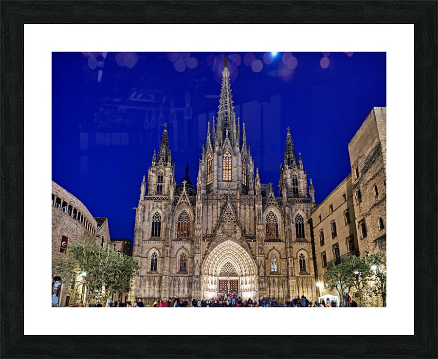 Cathedral of the holy cross and saint eulalia in barcelona Picture Frame print