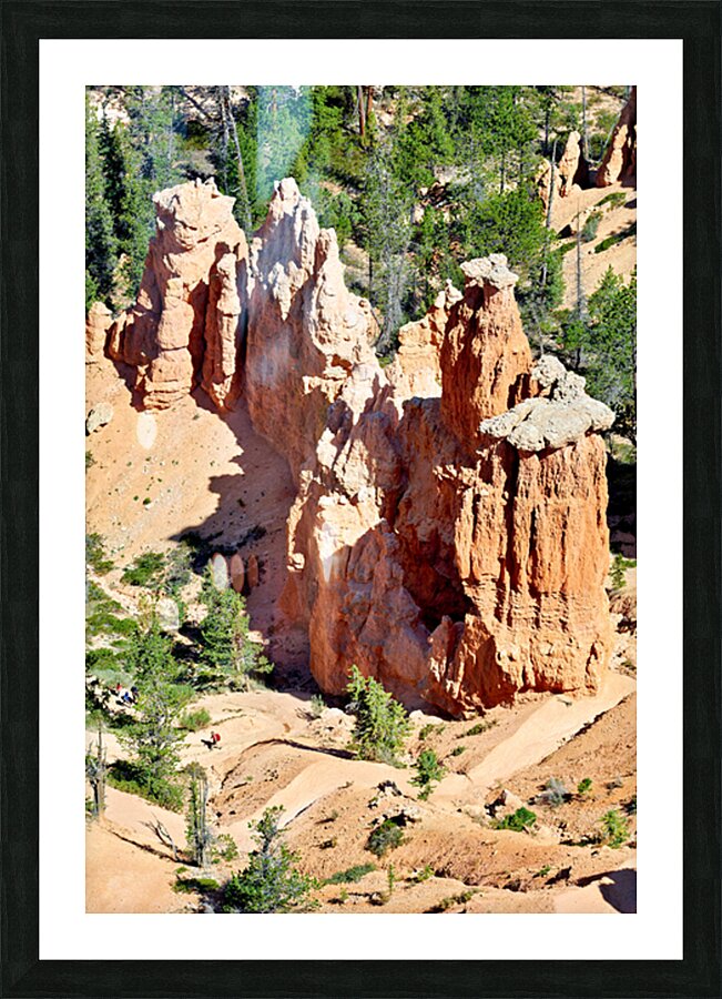 Bryce Point offers views of canyon rock formations Picture Frame print