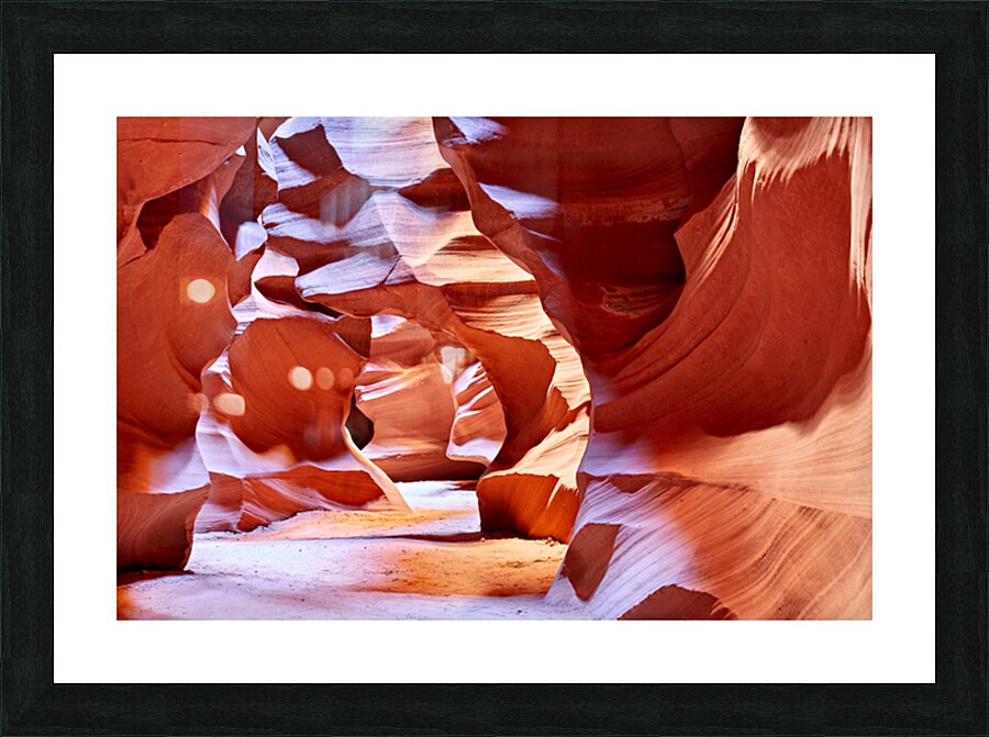 Exploring the winding paths of Antelope Slot Canyon in USA Picture Frame print