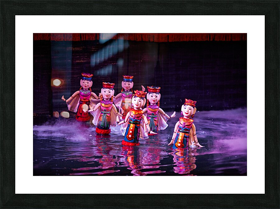 Water puppetry performance in Hanoi Vietnam Picture Frame print