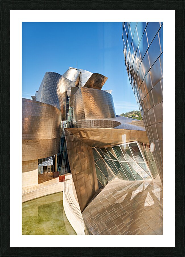Guggenheim Museum in Bilbao Spain shows modern architecture Picture Frame print