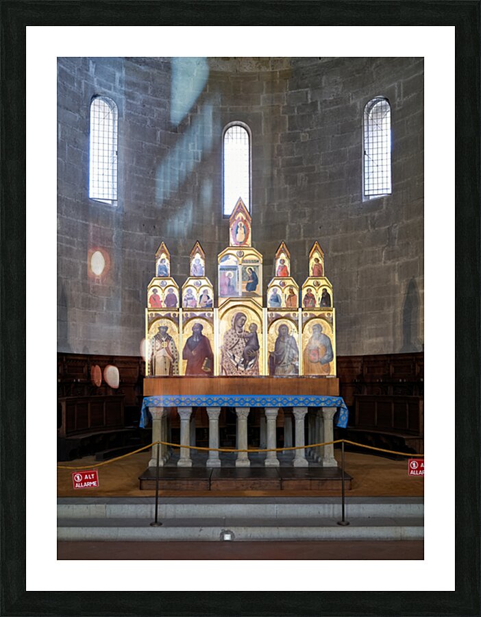 Visit the altar of Santa Maria della Pieve church in Arezzo Picture Frame print