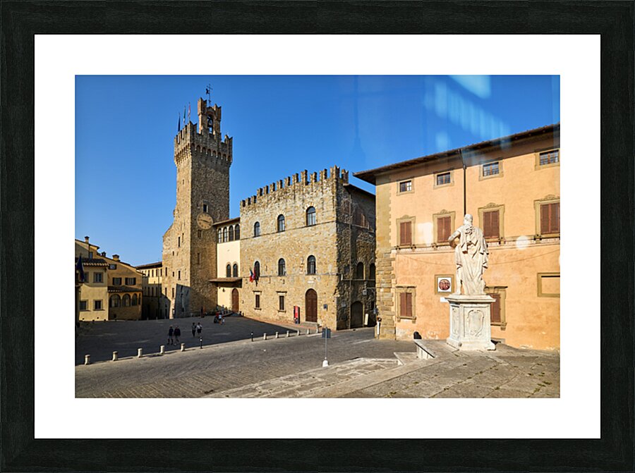 Palazzo dei Priori in Arezzo Tuscany during a clear day Picture Frame print