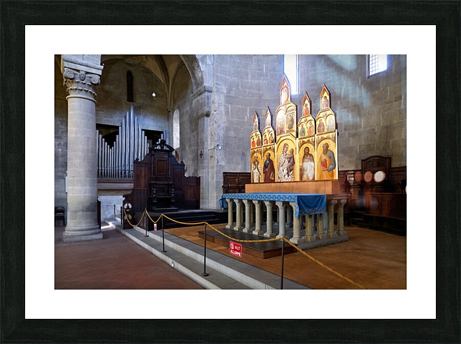 Visit the altar of Santa Maria della Pieve in Arezzo Tuscany Picture Frame print