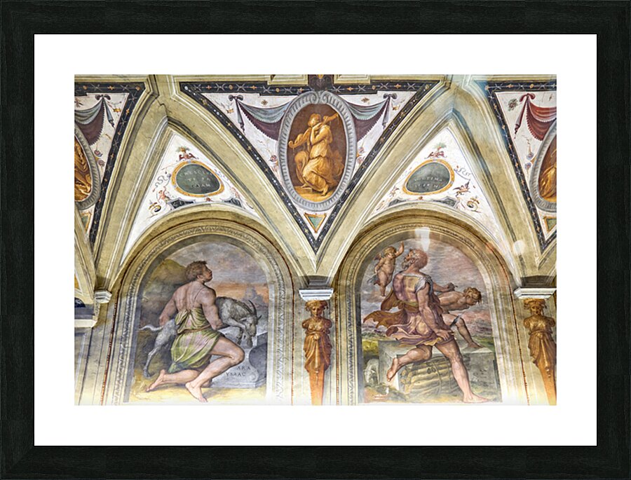 Frescoes by vasari in the diocesan museum of cortona italy Picture Frame print