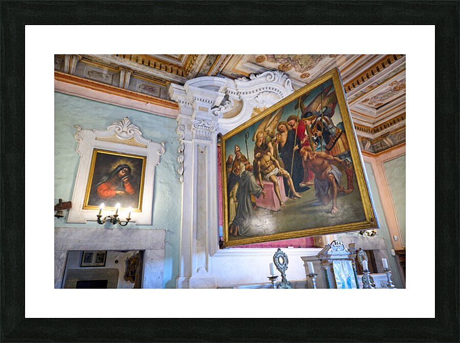 Paintings by Luca Signorelli in San Niccolo church in Cortona Picture Frame print