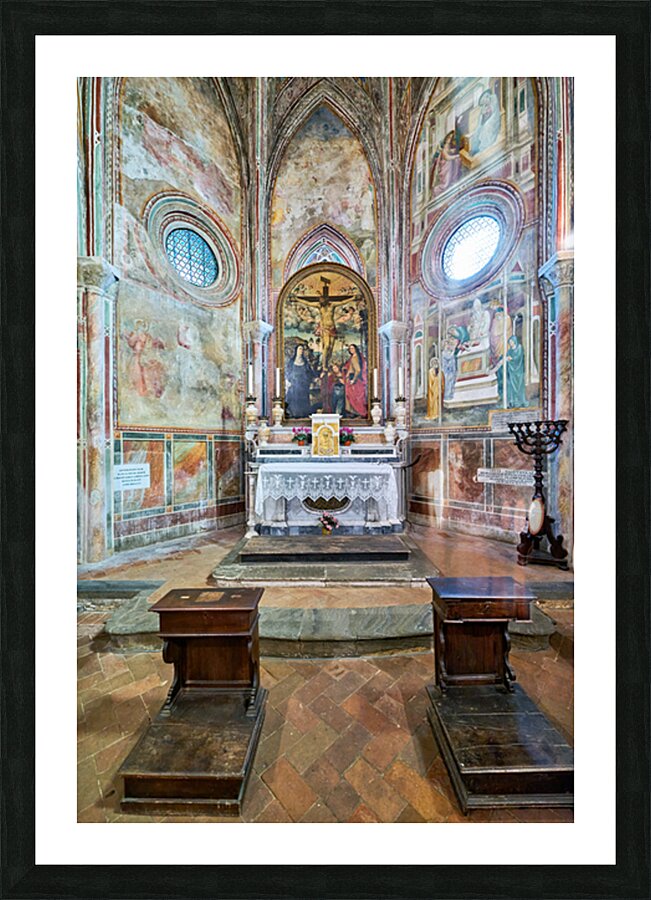 Visit to Church of San Francesco and its frescos in Volterra Picture Frame print