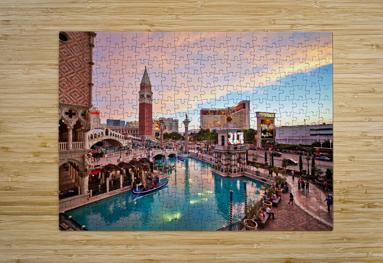 Venetian Hotel at Sunset. Las Vegas Nevada USA Marco Brivio Puzzle printing