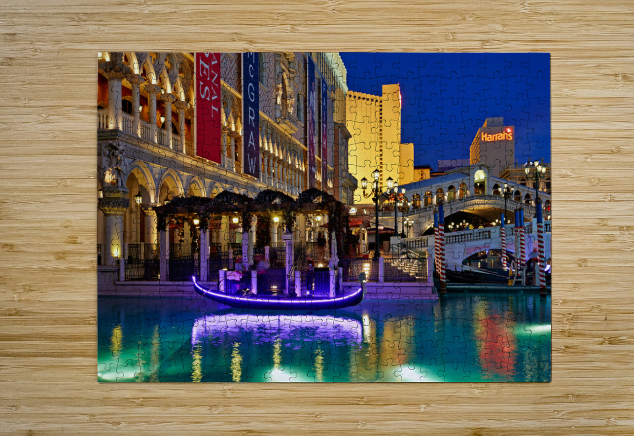 Venetian Hotel at Sunset. Las Vegas Nevada USA Marco Brivio Puzzle printing