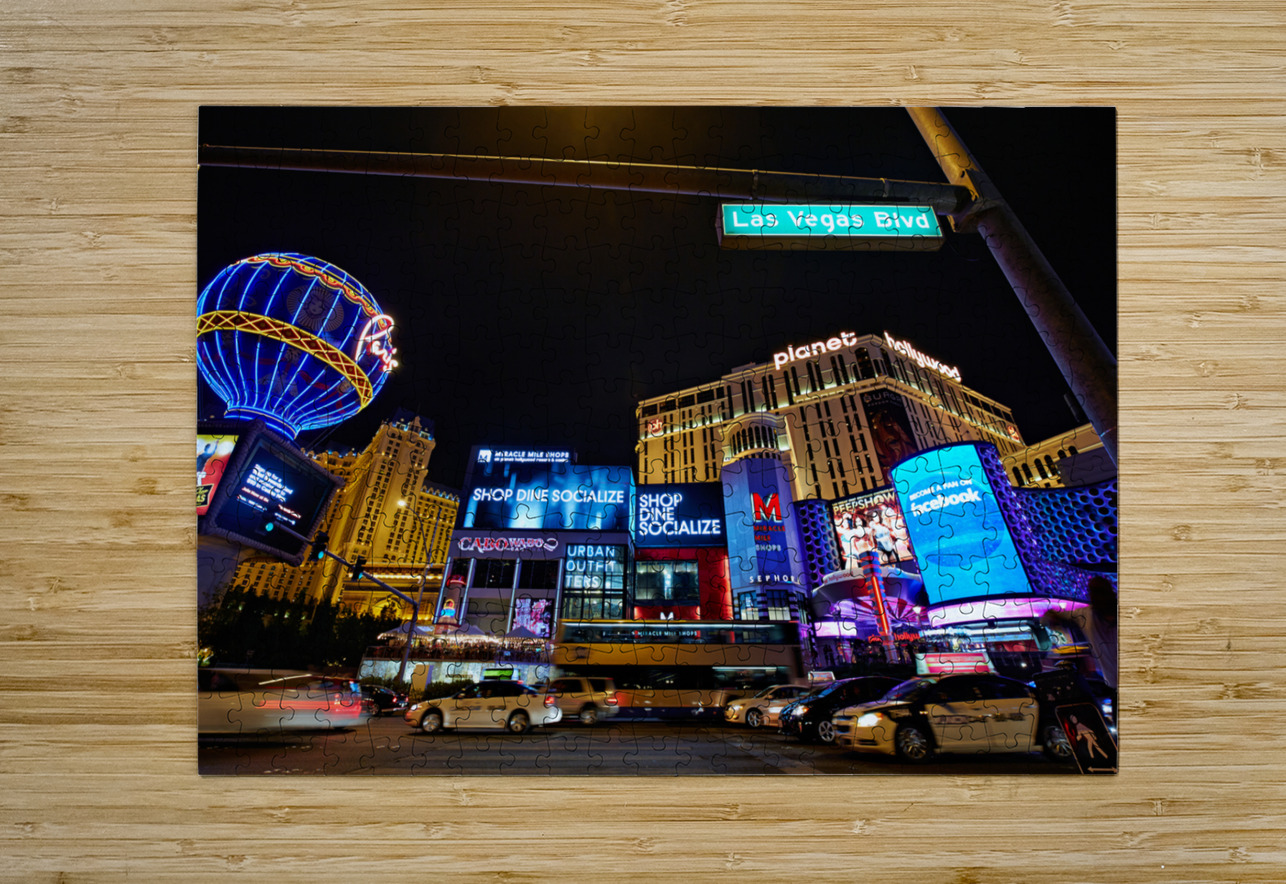 The Strip by night. Las Vegas Nevada USA Marco Brivio Puzzle printing