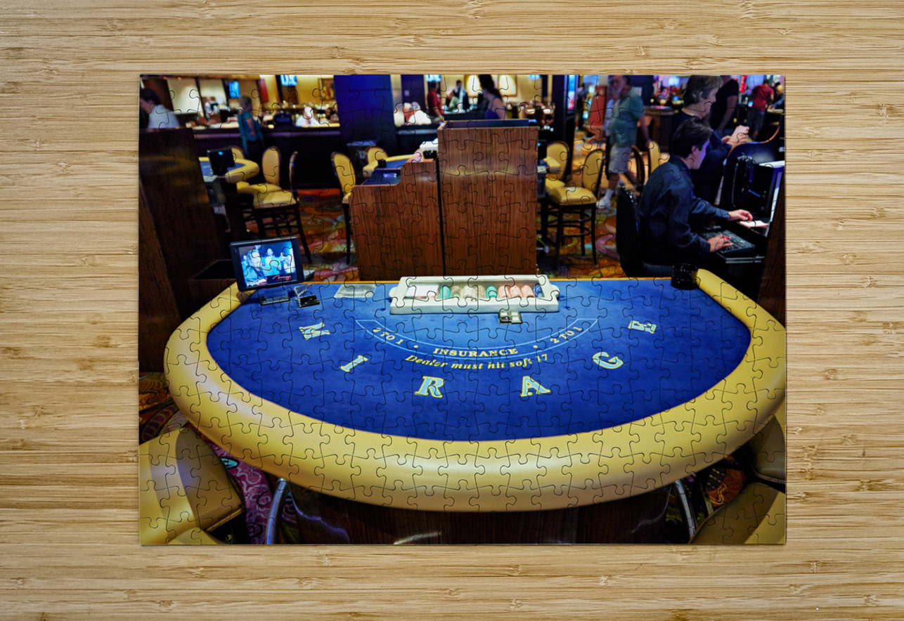Roulette table at the Casino of Caesars Palace Hotel. Las Vegas Nevada USA Marco Brivio Puzzle printing