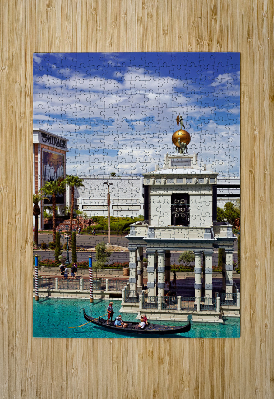 Gondolas at Venetian Hotel. Las Vegas Nevada USA Marco Brivio Puzzle printing