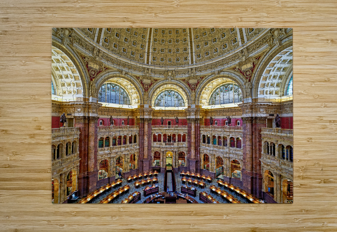 Inside the Library of Congress. The Reading Hall. Washington D.C. Marco Brivio Puzzle printing