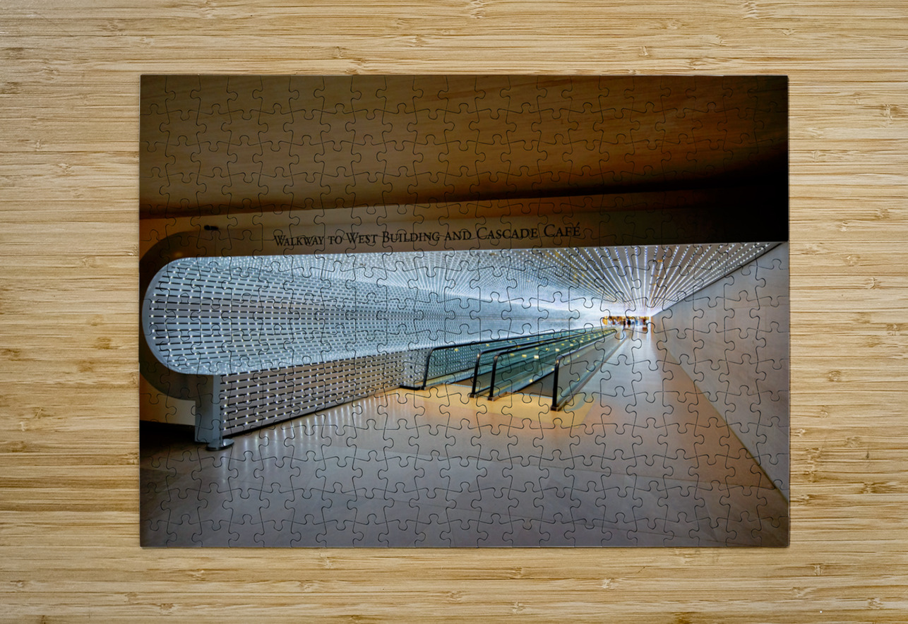 The walkway connecting East and West Buildings of the National Gallery of Art. Washington D.C. Marco Brivio Puzzle printing