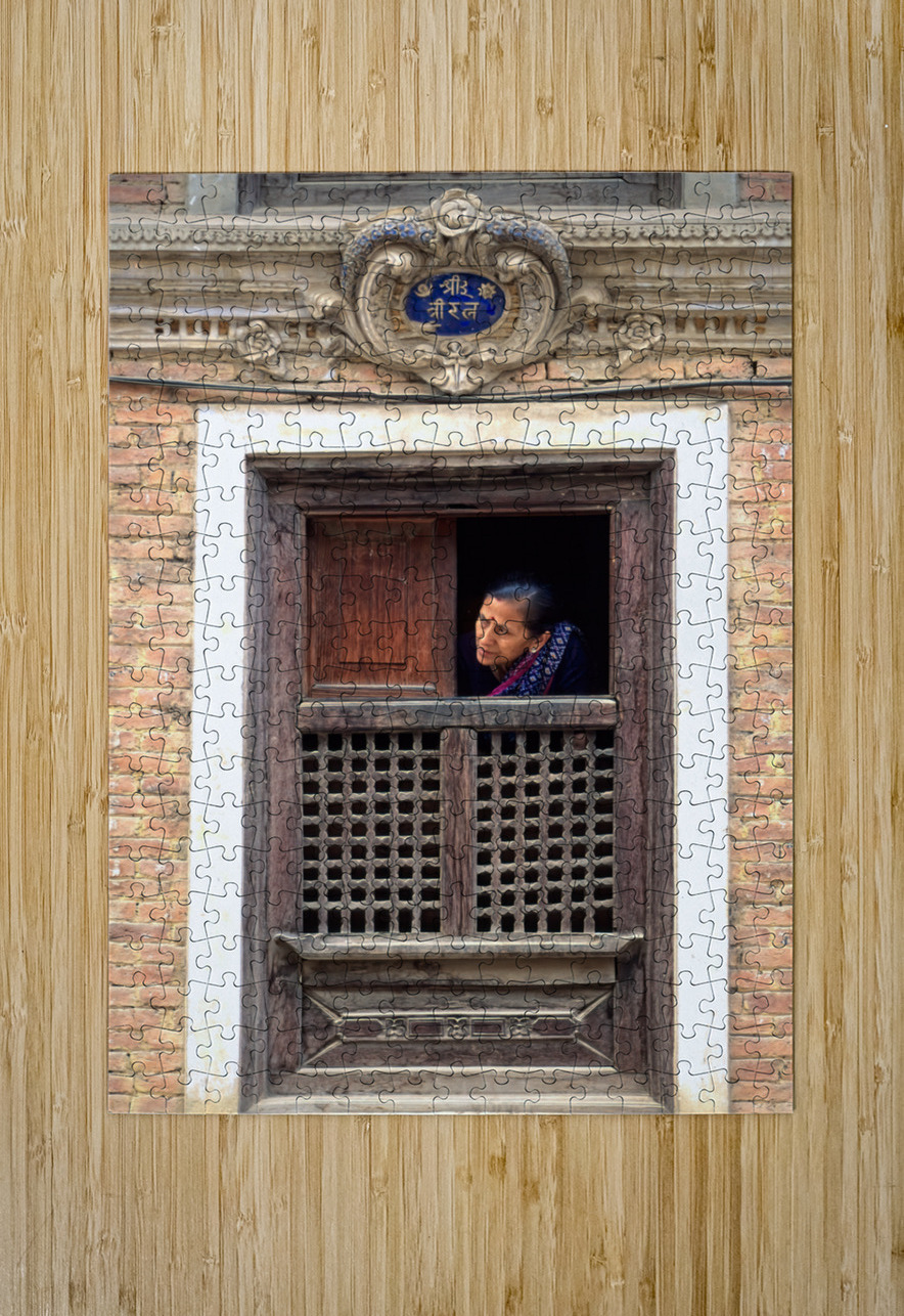 Nepal. Kathmandu. Woman a t a window Marco Brivio Puzzle printing