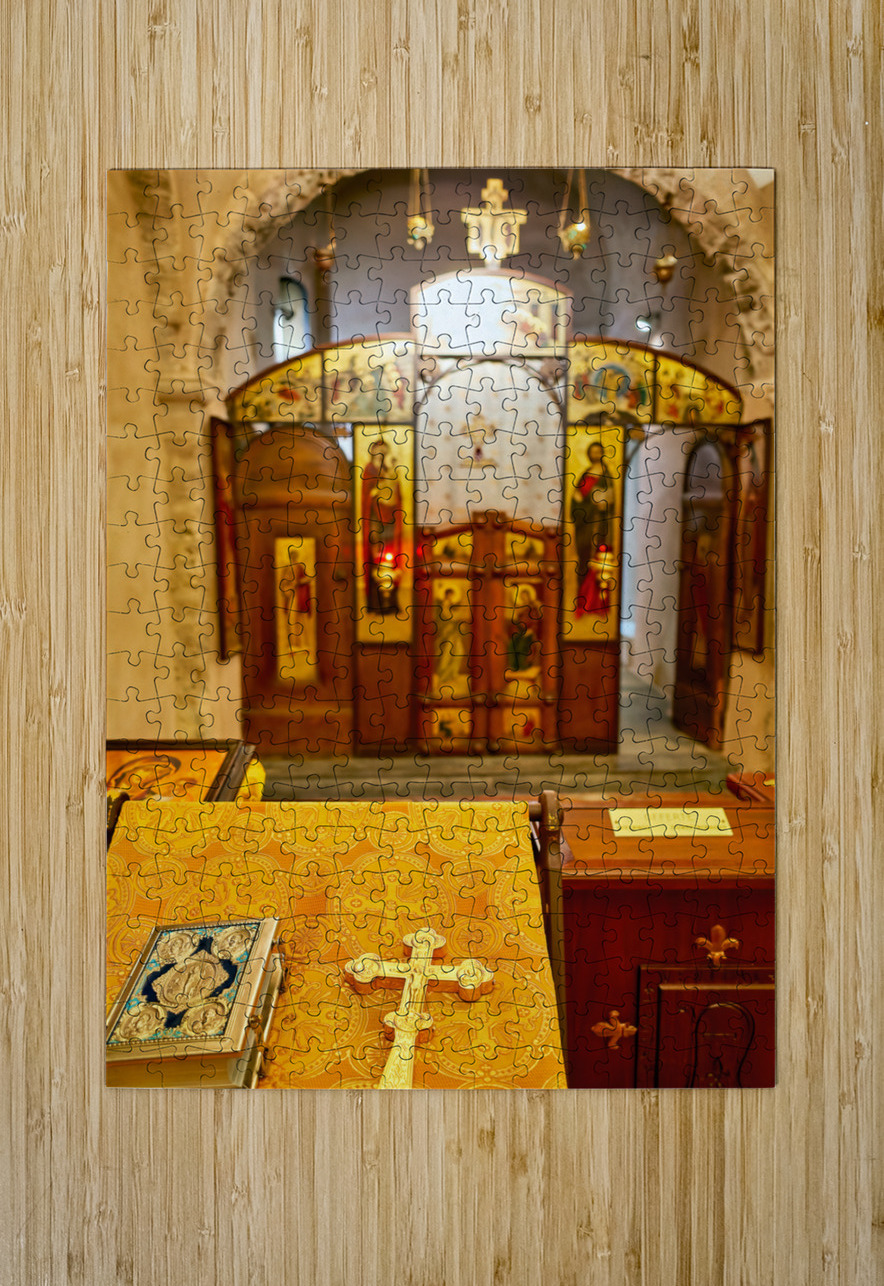 Apulia Puglia Italy. Bari. The Pontifical Basilica of Saint Nicholas. The holy bible Marco Brivio Puzzle printing