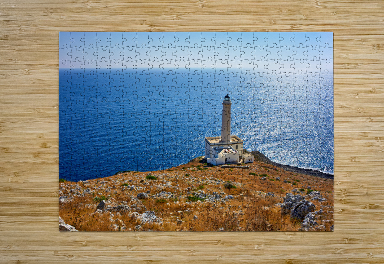 Apulia Puglia Italy. The lighthouse at Cape Palascia Capo dOtranto. The easternmost point of Italy Marco Brivio Puzzle printing